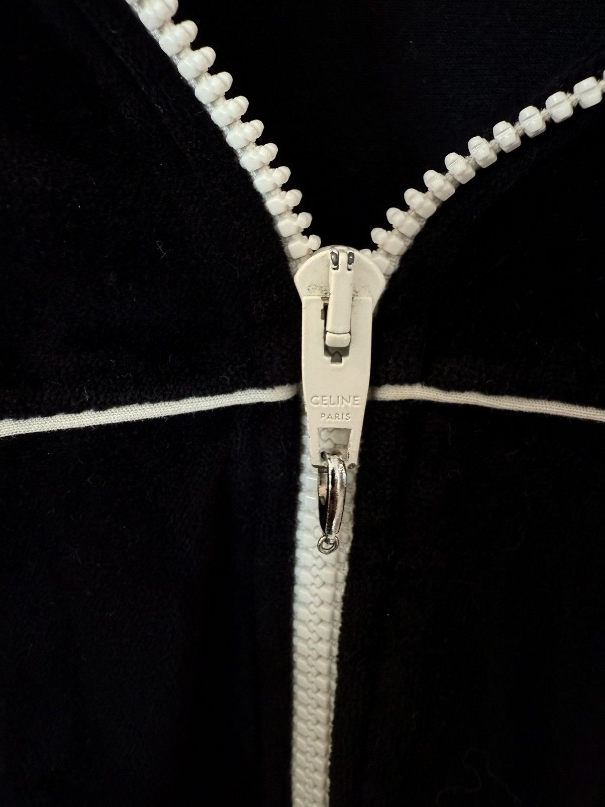 Celine Celine Cotton-Blend Black Velour Track Jacket - XXL Size US XXL / EU 58 / 5 - 4 Thumbnail