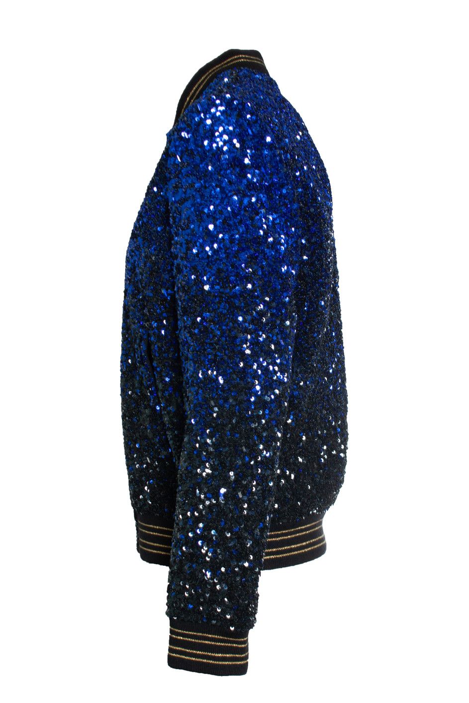 Saint Laurent Paris Saint Laurent, Degrade sequinned wool bomber jacket Size US L / EU 52-54 / 3 - 3 Thumbnail