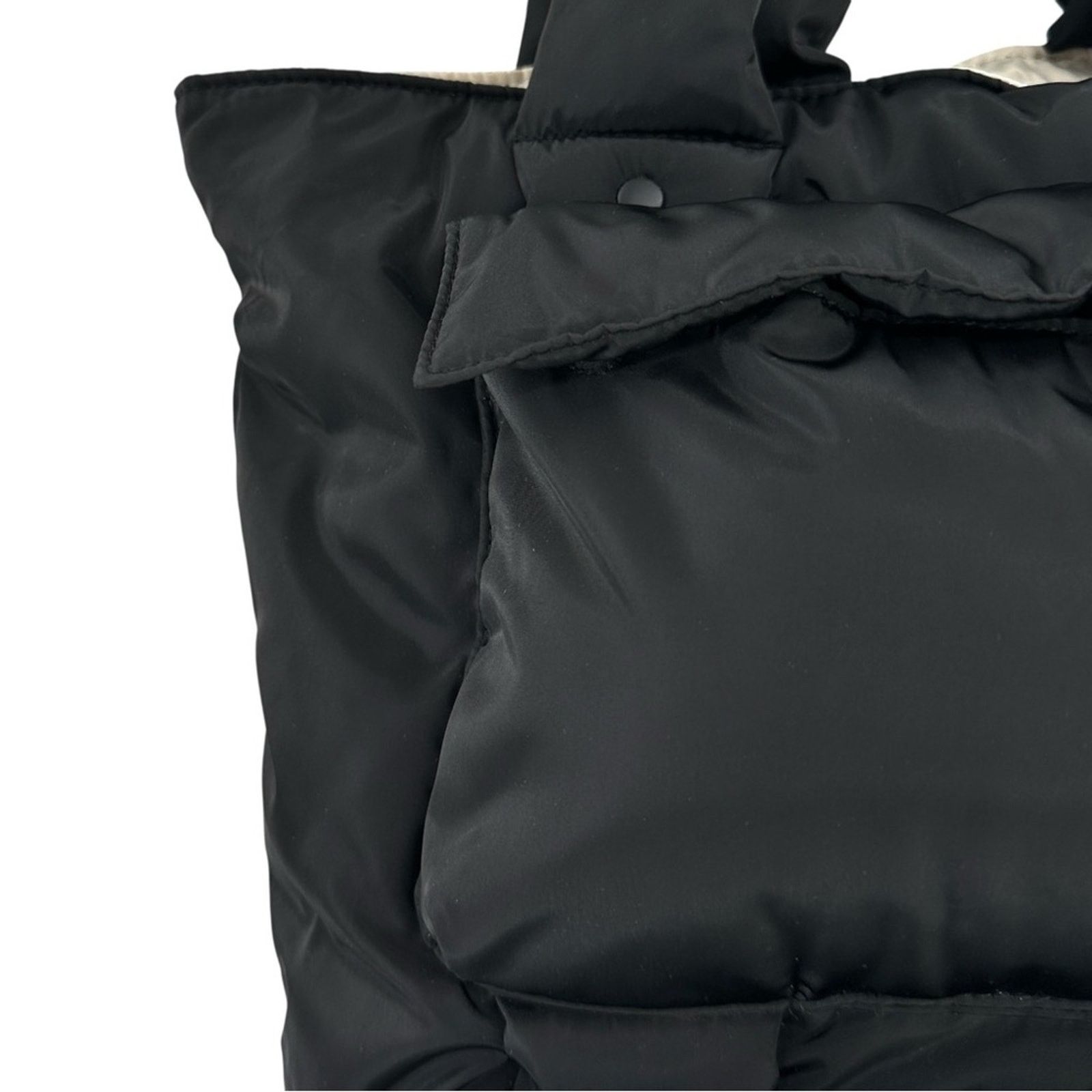 Dagne Dover Jemi Cargo Puff Tote - Black Nylon Puffer Tote Bag Size ONE SIZE - 8 Thumbnail