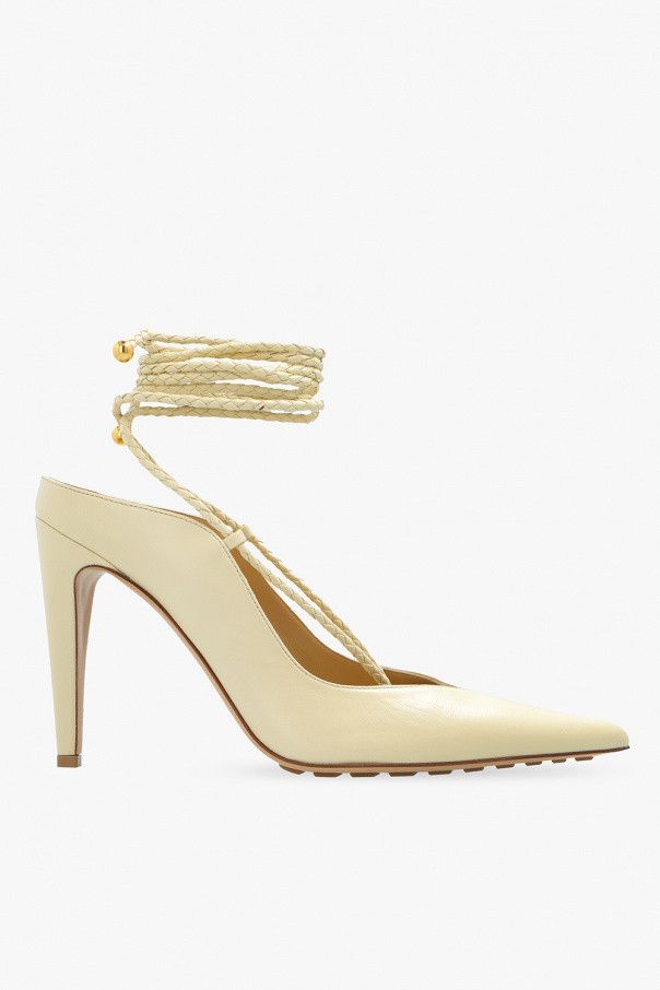 image of Bottega Veneta O1Loc1C0324 716180 Spritz Strap Pumps In Beige Shoes, Women's