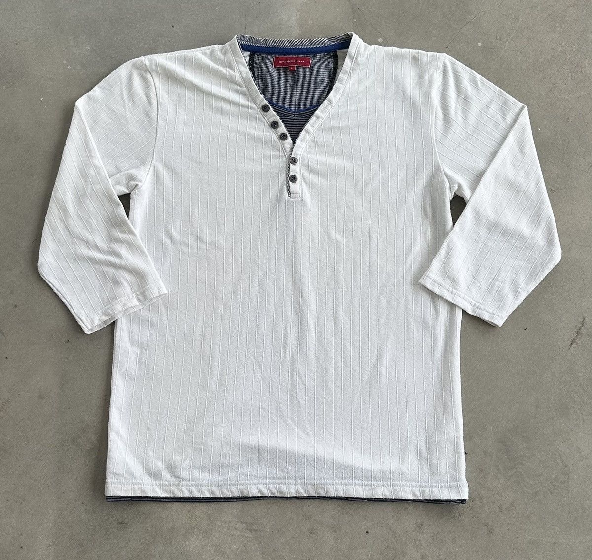 Japanese Brand ANTI-LABEL JEAN LAYERED GRUNGE PLAID INNER DETAIL TEE Size US L / EU 52-54 / 3 - 1 Thumbnail
