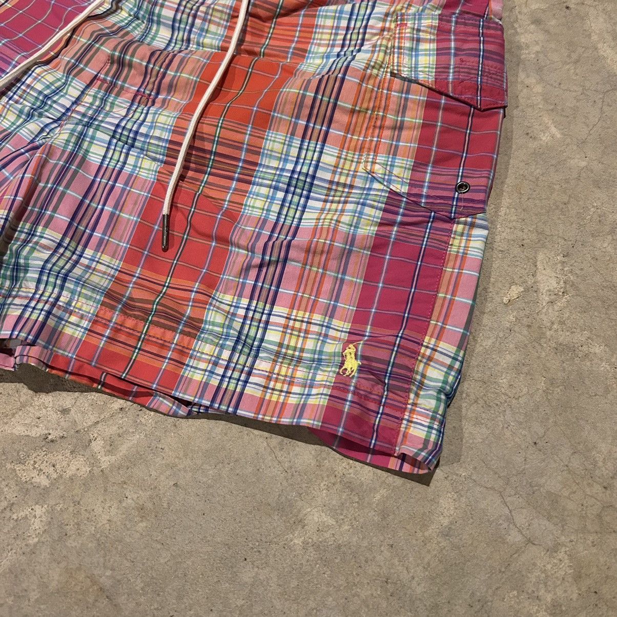Polo Ralph Lauren × Vintage Crazy Vintage 90s Polo Ralph Lauren Madras Plaid Shorts Size US 32 / EU 48 - 3 Thumbnail