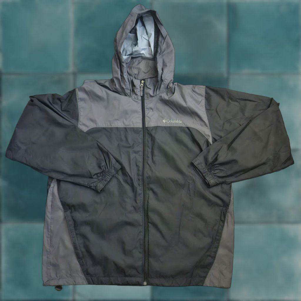 Vintage Columbia Windbreaker Jacket Men XL Hooded Lightweight Black Gray Zip Up Jacket Men XL Windbreaker Size US XL / EU 56 / 4 - 1 Thumbnail