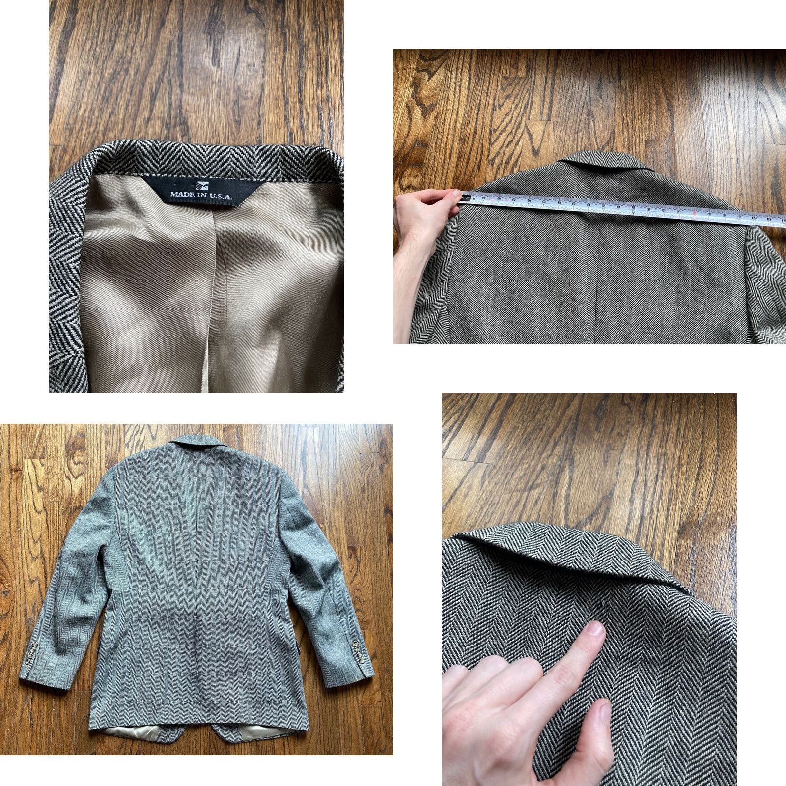 Polo Ralph Lauren VINTAGE Polo Ralph Lauren Blazer Mens 42 Wool Herringbone Gray Size US XL / EU 56 / 4 - 8 Thumbnail