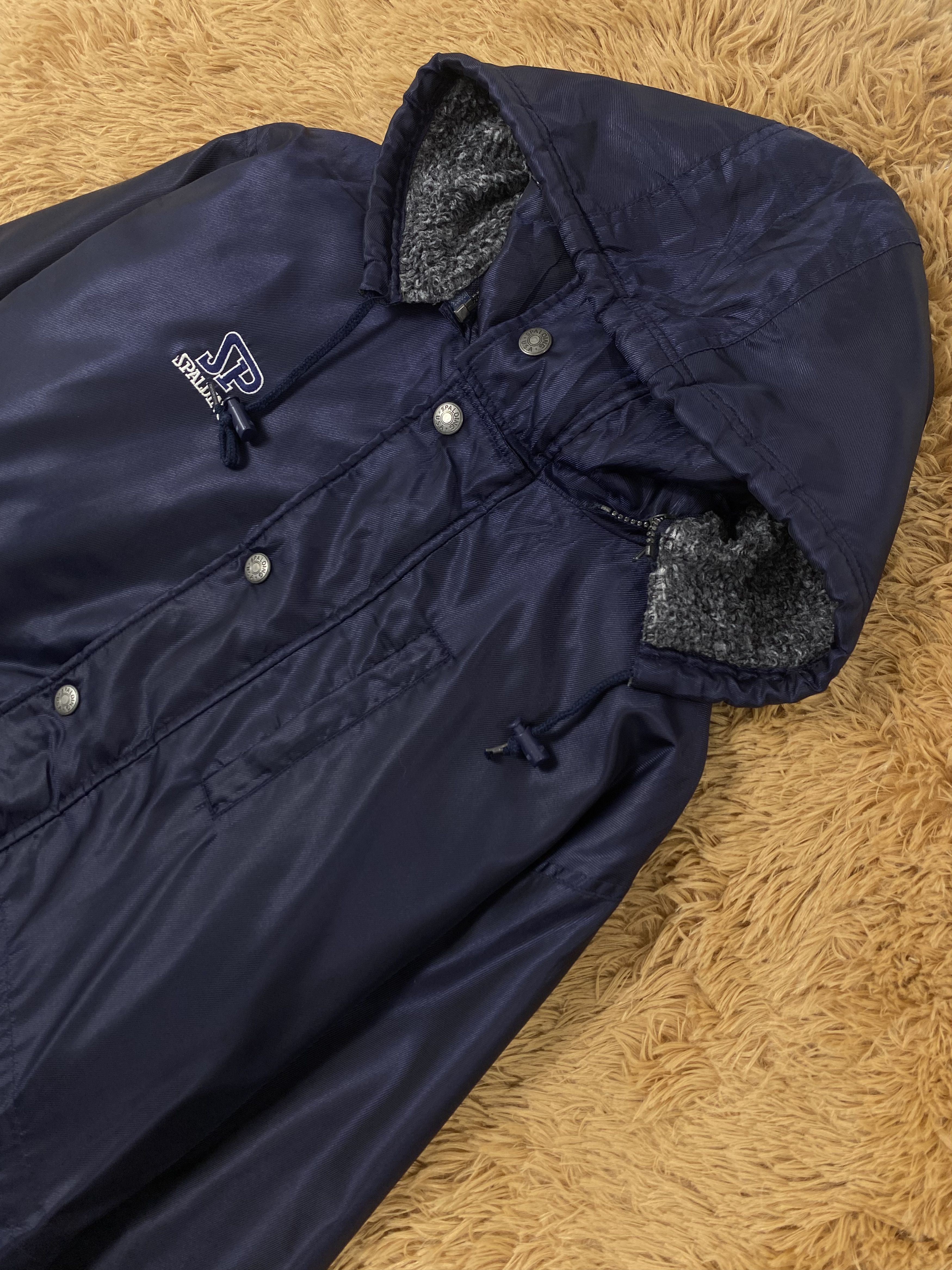 Spalding Vintage Spalding Big Logo Fleece Lining Long Jacket PJ2493 Size US M / EU 48-50 / 2 - 3 Thumbnail