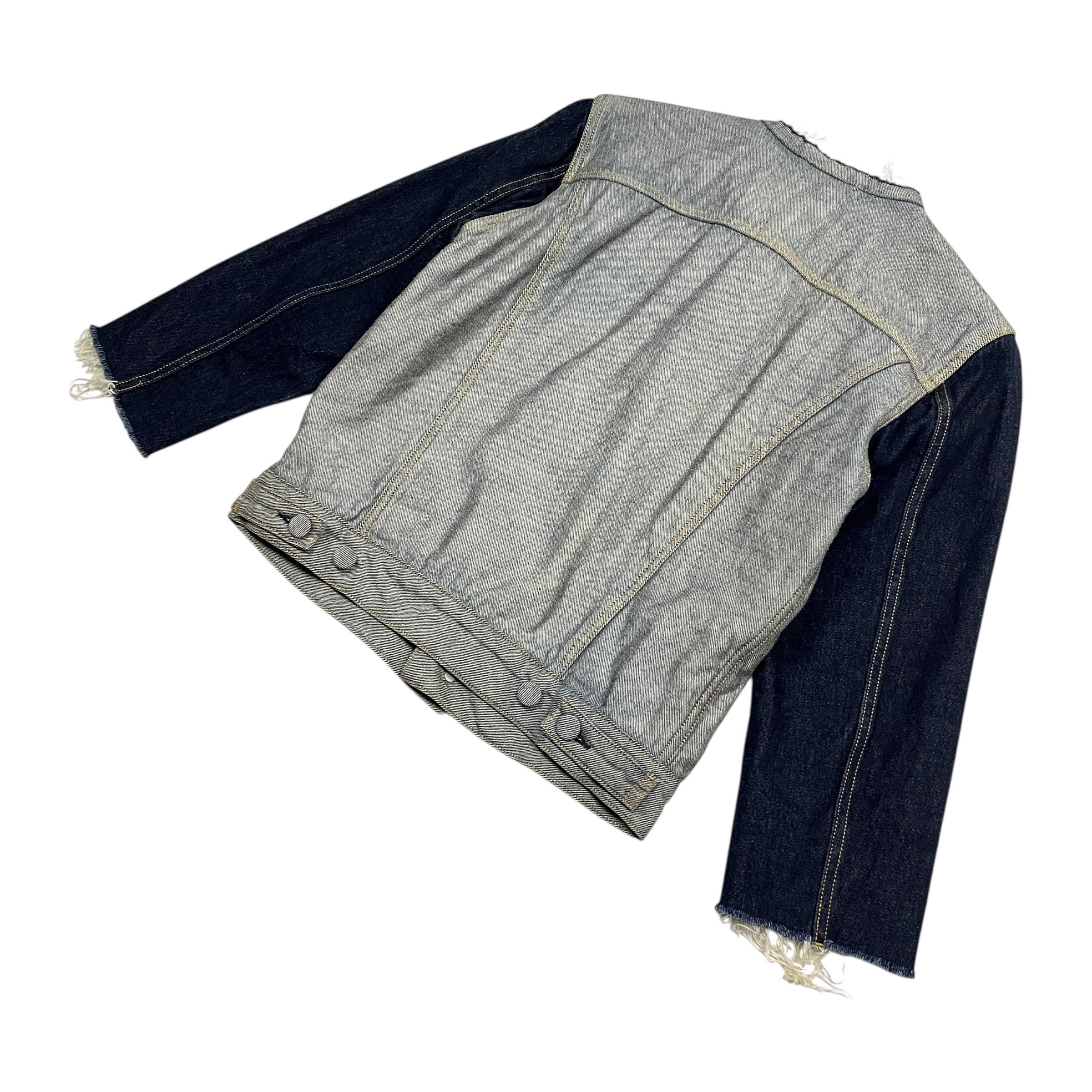 Acne Studios Women's Distressed Acne Studios Two Tone Denim Jacket Size S / US 4 / IT 40 - 5 Thumbnail