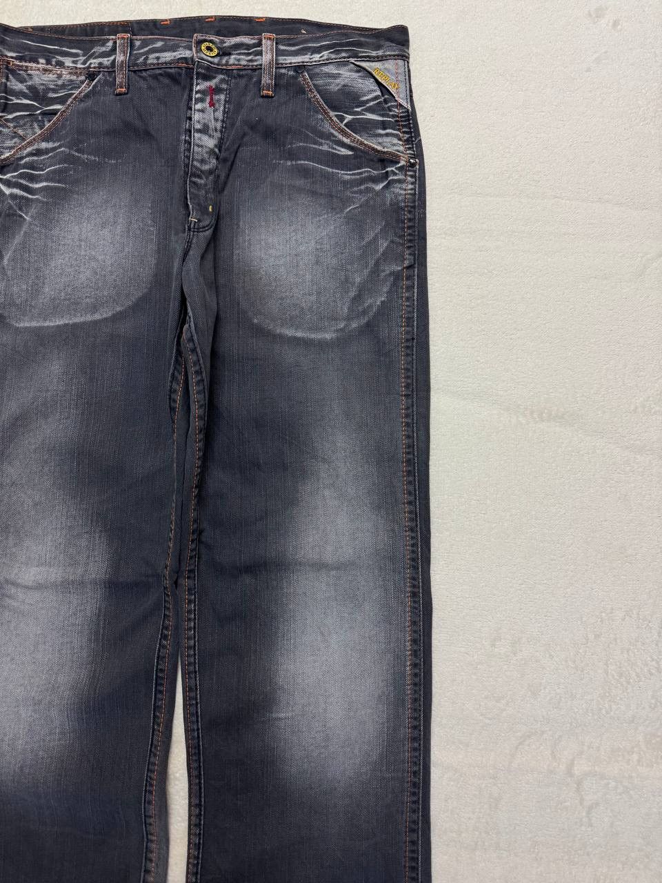 Japanese Brand SICK Vintage Replay Smoke Washed Style Distressed Denim Jean Size US 31 - 5 Thumbnail
