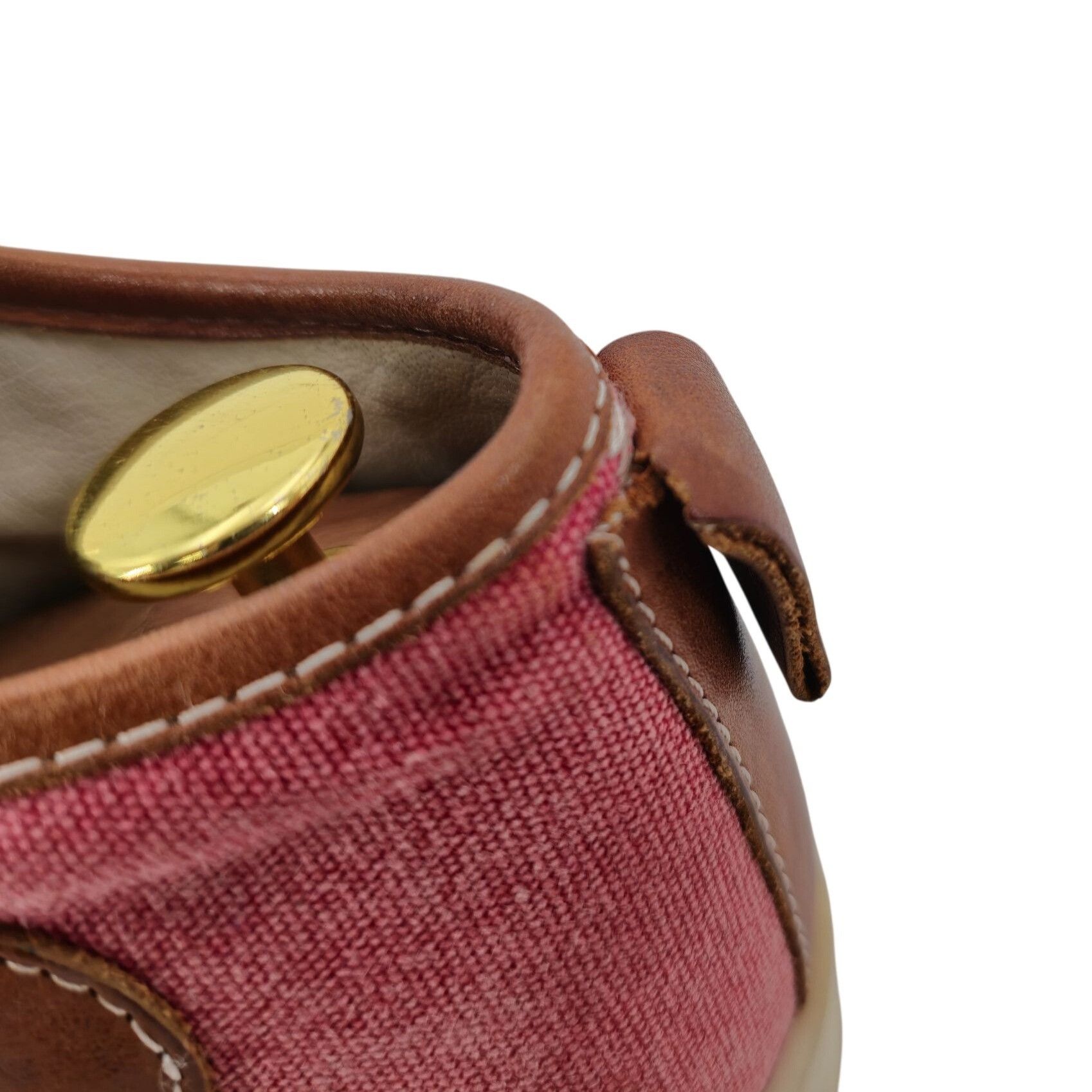 Bruno Magli Bruno Magli Italy Burgundy Brown Canvas Leather Mid Sneakers Size US 7 / EU 40 - 15 Thumbnail
