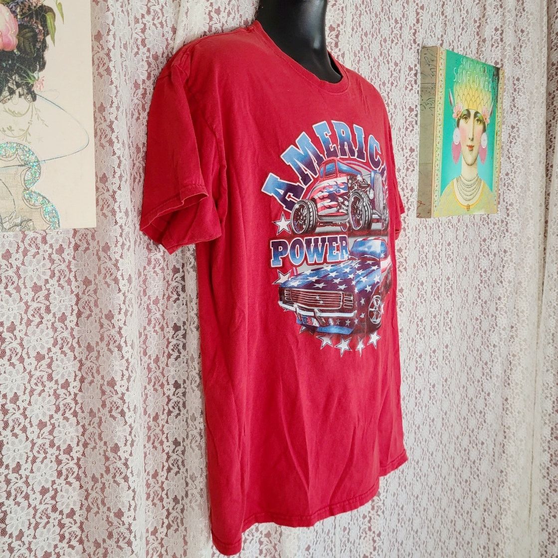 Fruit Of The Loom fruit of the loom muscle american flag car tshirt Size xl Size US XL / EU 56 / 4 - 2 Thumbnail