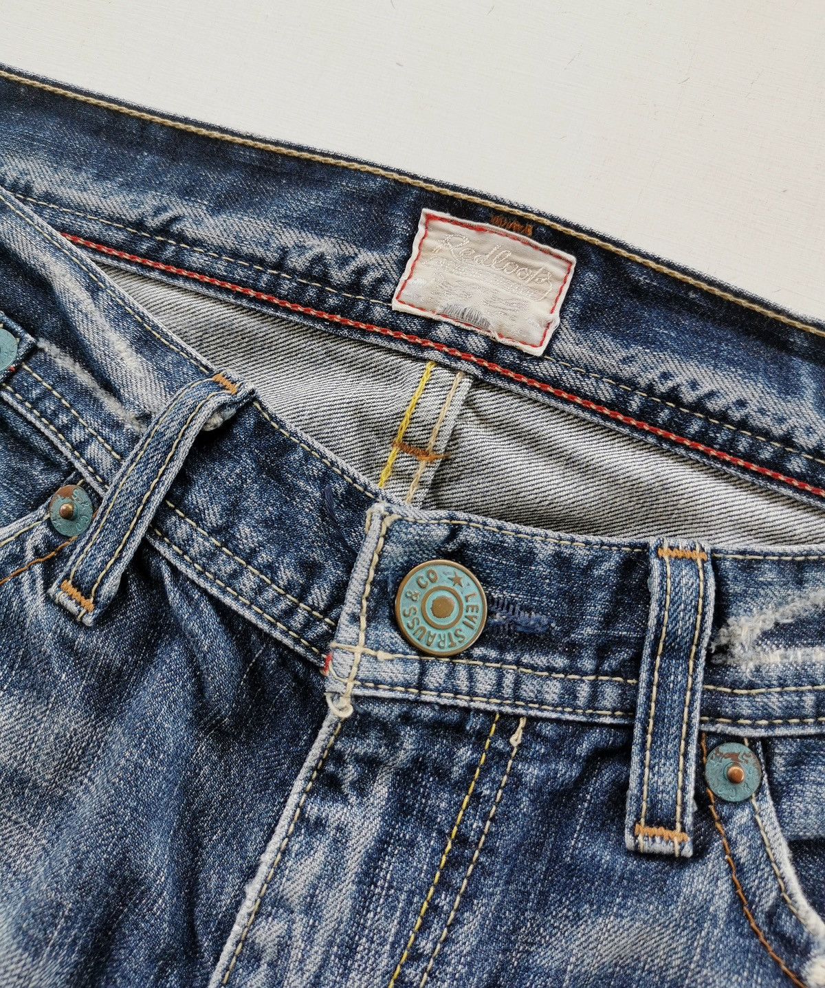 Levi's Vintage Levis Redloop Flare Distressed Jeans Size 32" / US 10 / IT 46 - 5 Thumbnail