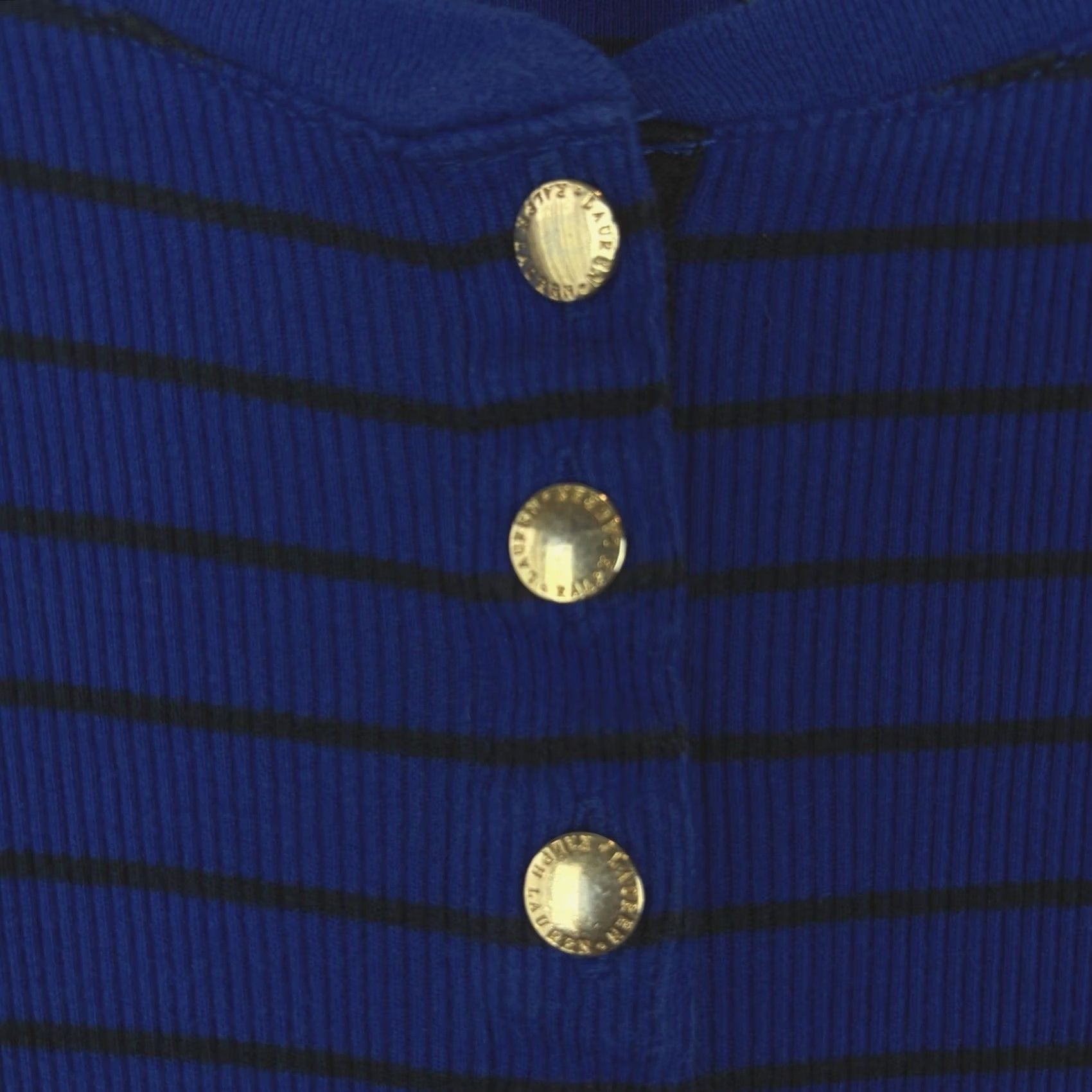 Ralph Lauren Lauren Ralph Lauren Shirt Womens XS Blue Stripe Long Sleeve Henley Button 90s Classic Size XS / US 0-2 / IT 36-38 - 4 Thumbnail