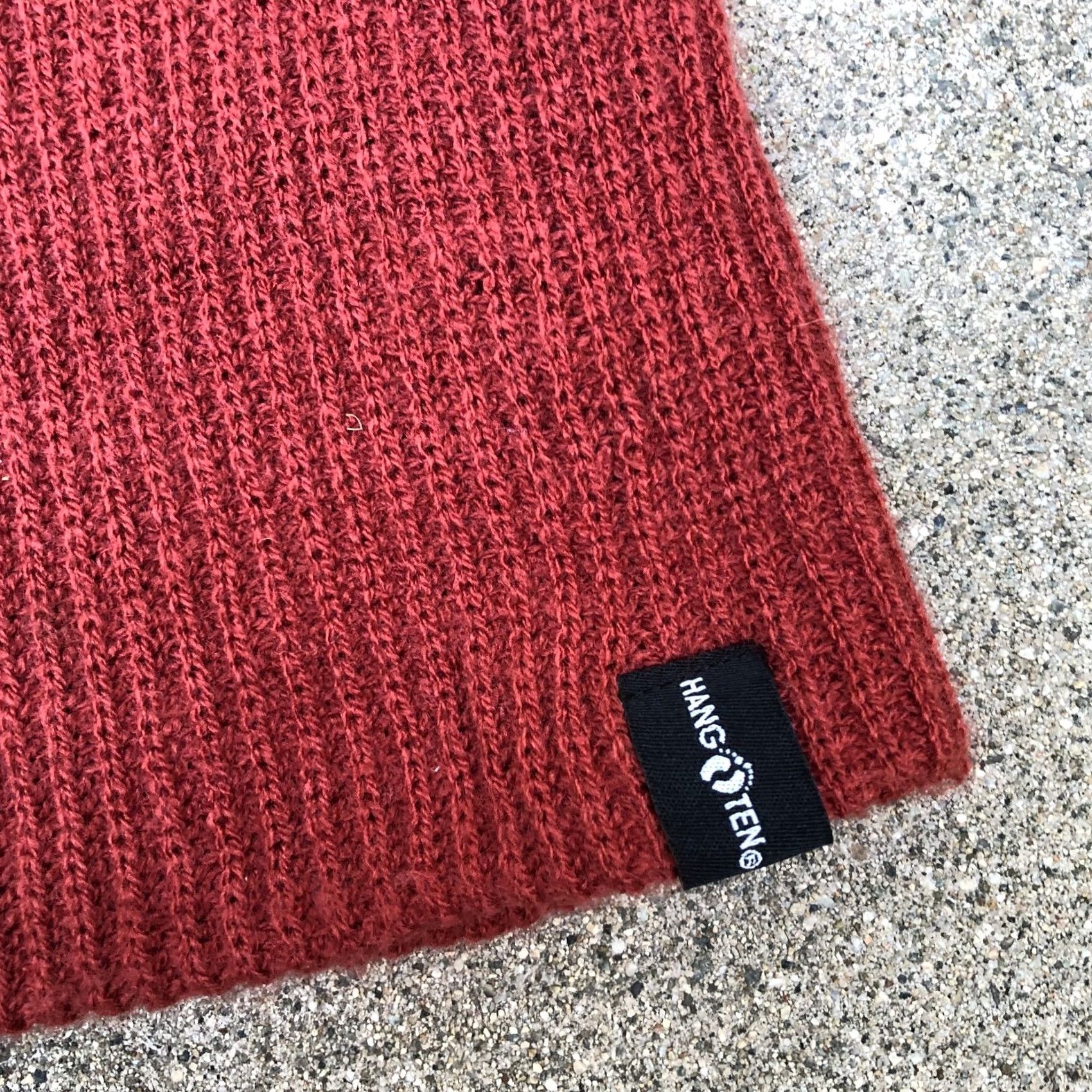 Hang Ten Hang Ten Ribbed Beanie Men's One Size Winter Cap Plain Red Size ONE SIZE - 2 Thumbnail