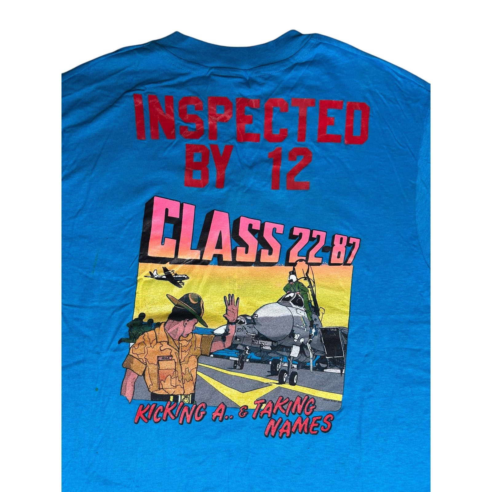 Hanes × Vintage Vintage 90s Military US Marine 12th Man Strike Force T-Shirt Size US L / EU 52-54 / 3 - 4 Thumbnail
