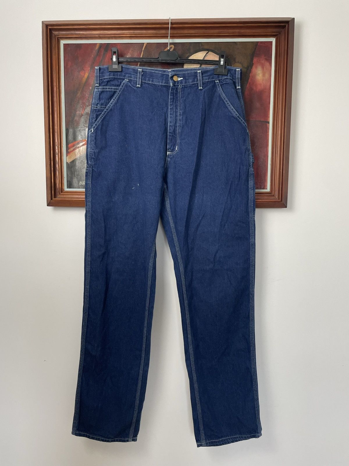 Carhartt Vintage 90s Carhartt Single Knee Basic Rare Work Pant Denim Size US 36 / EU 52 - 1 Thumbnail