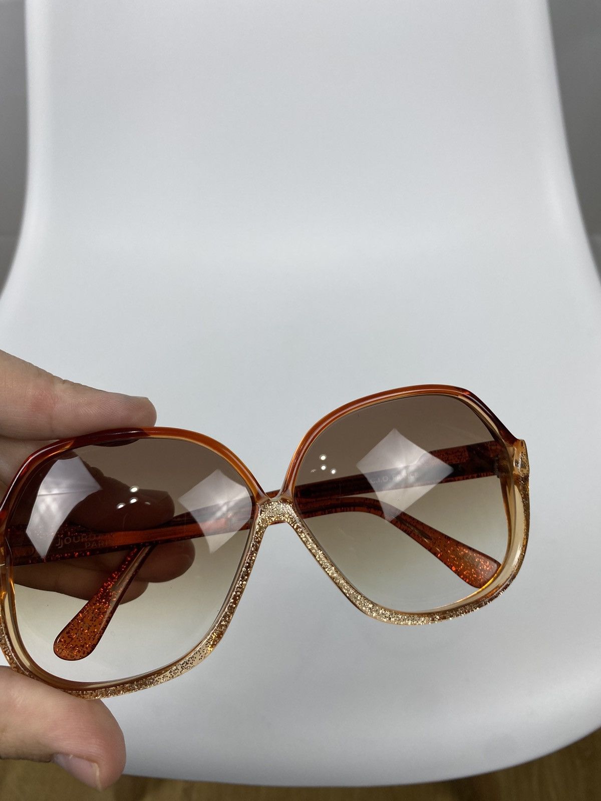Charles Jourdan J Jourdan Paris Glitter Sunglasses Retro Playboy Vintage Size ONE SIZE - 13 Thumbnail
