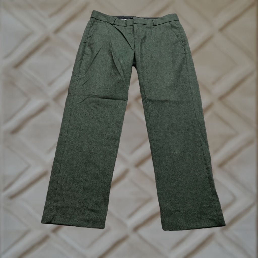 Banana Republic VINTAGE Banana Republic Avery Dress Pants Womens 31x26.5 Green Straight Slacks Ankle Size 31" - 1 Thumbnail