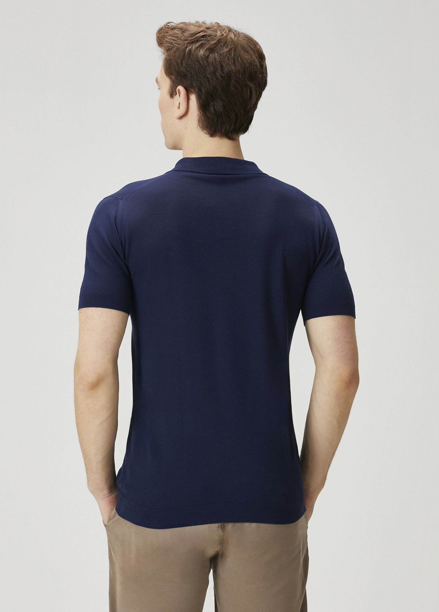 John Smedley JOHN SMEDLEY Roth navy blue knit cotton polo shirt XXL q Size US XXL / EU 58 / 5 - 3 Thumbnail