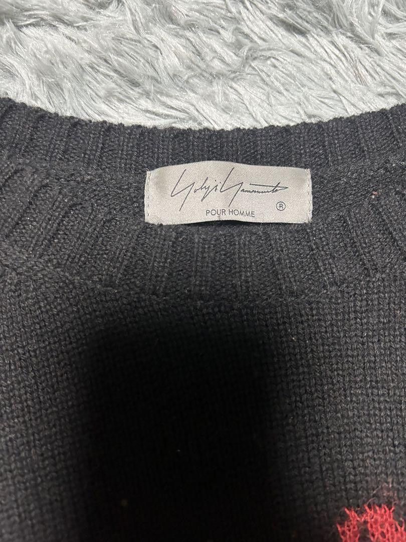 Yohji Yamamoto yohji yamamoto flower intarsia knit | Grailed