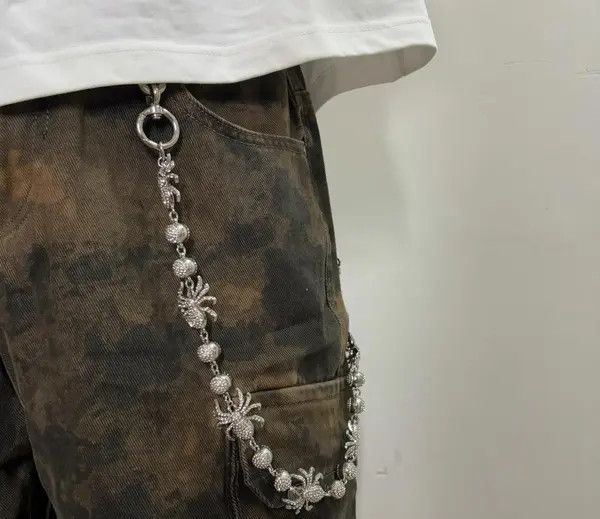 Jewelry Silver Spider Chain for Men, Punk Style Accessory Chain Size ONE SIZE - 2 Thumbnail