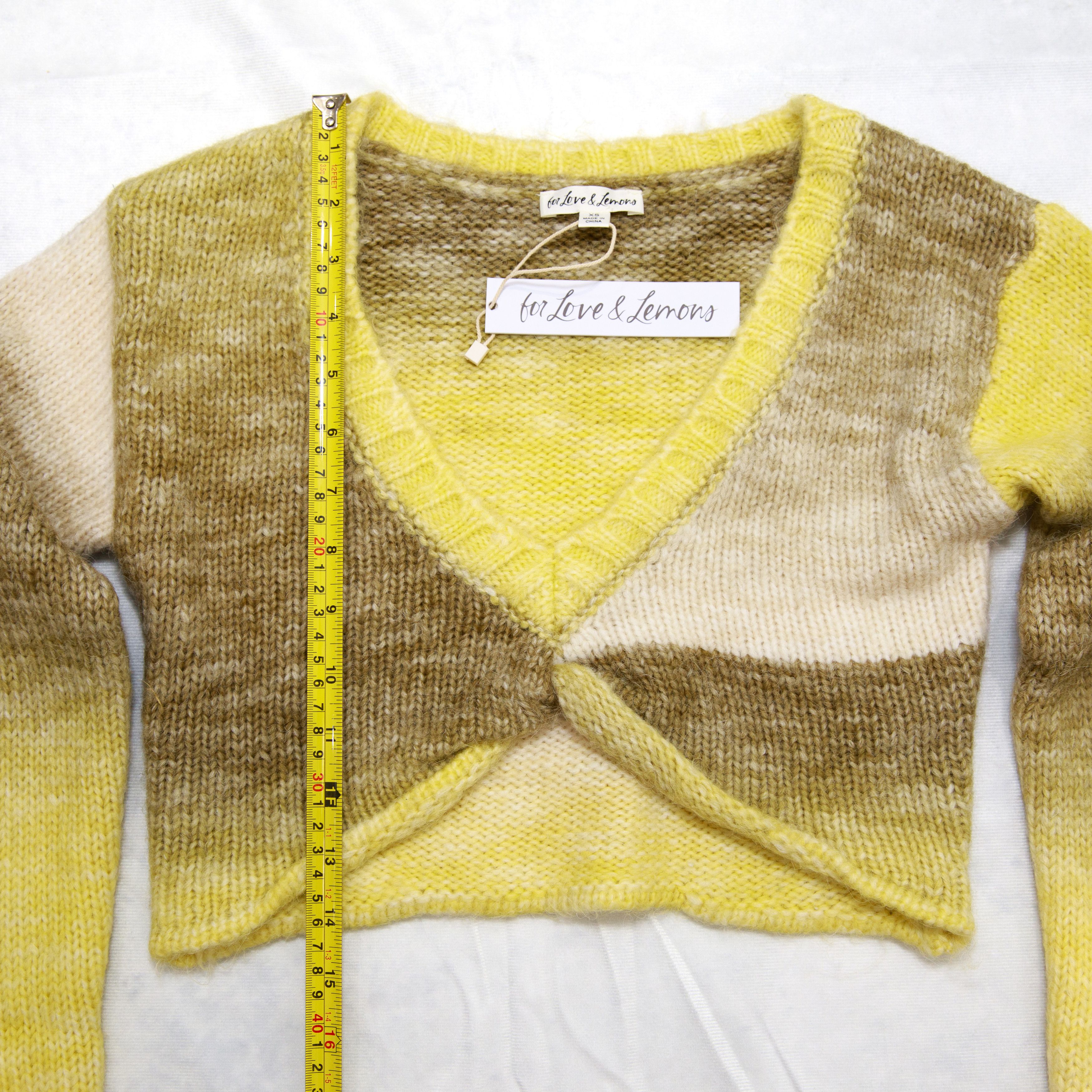 For Love & Lemons For Love and Lemons Celeste Sweater Yellow Wool Twist XS Size XS / US 0-2 / IT 36-38 - 6 Thumbnail