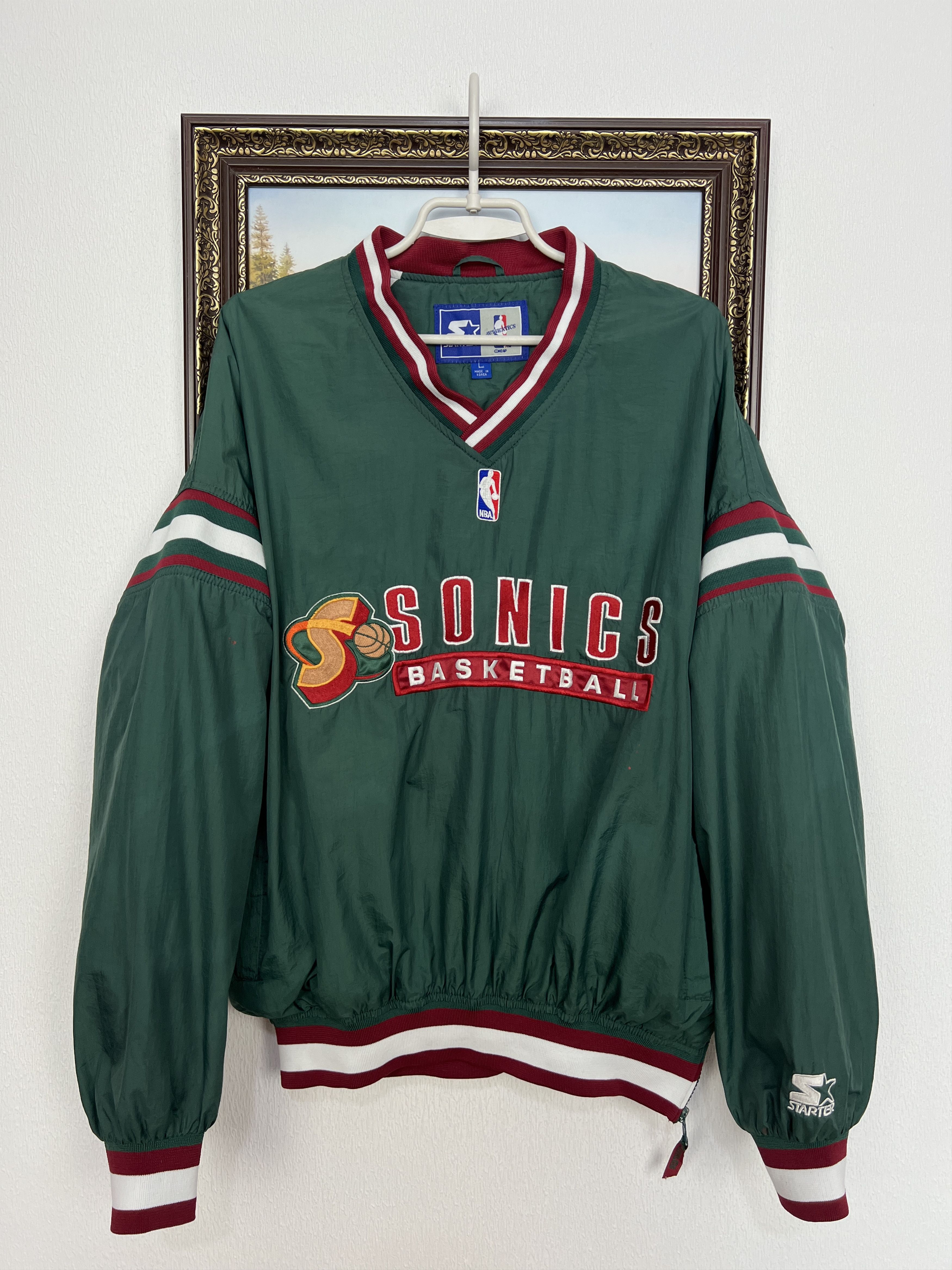Starter Vintage 90's Seattle Sonics Supersonics Jacket NBA Bomber Size US M / EU 48-50 / 2 - 1 Thumbnail