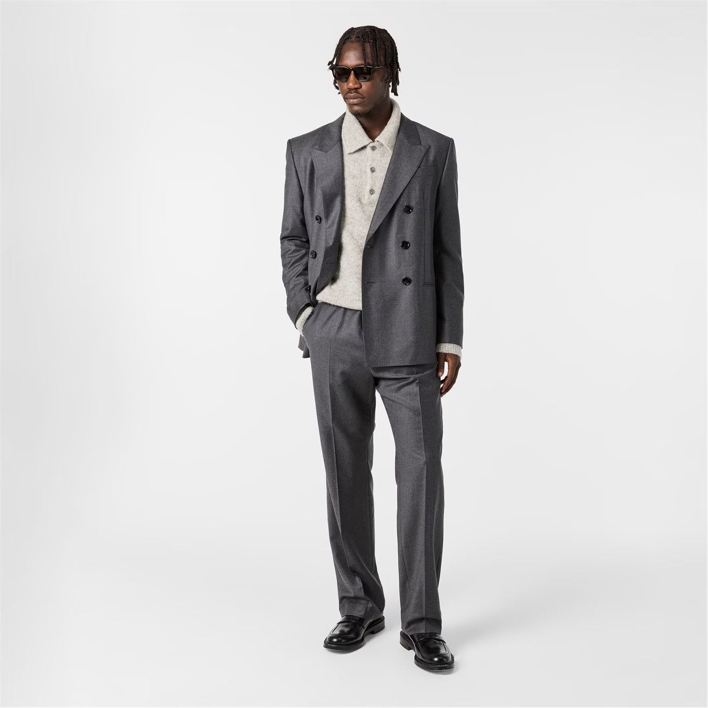 AMI o1g2r1mq0326 Button Tailored Fit Blazer in Anthracite Size US M / EU 48-50 / 2 - 4 Thumbnail