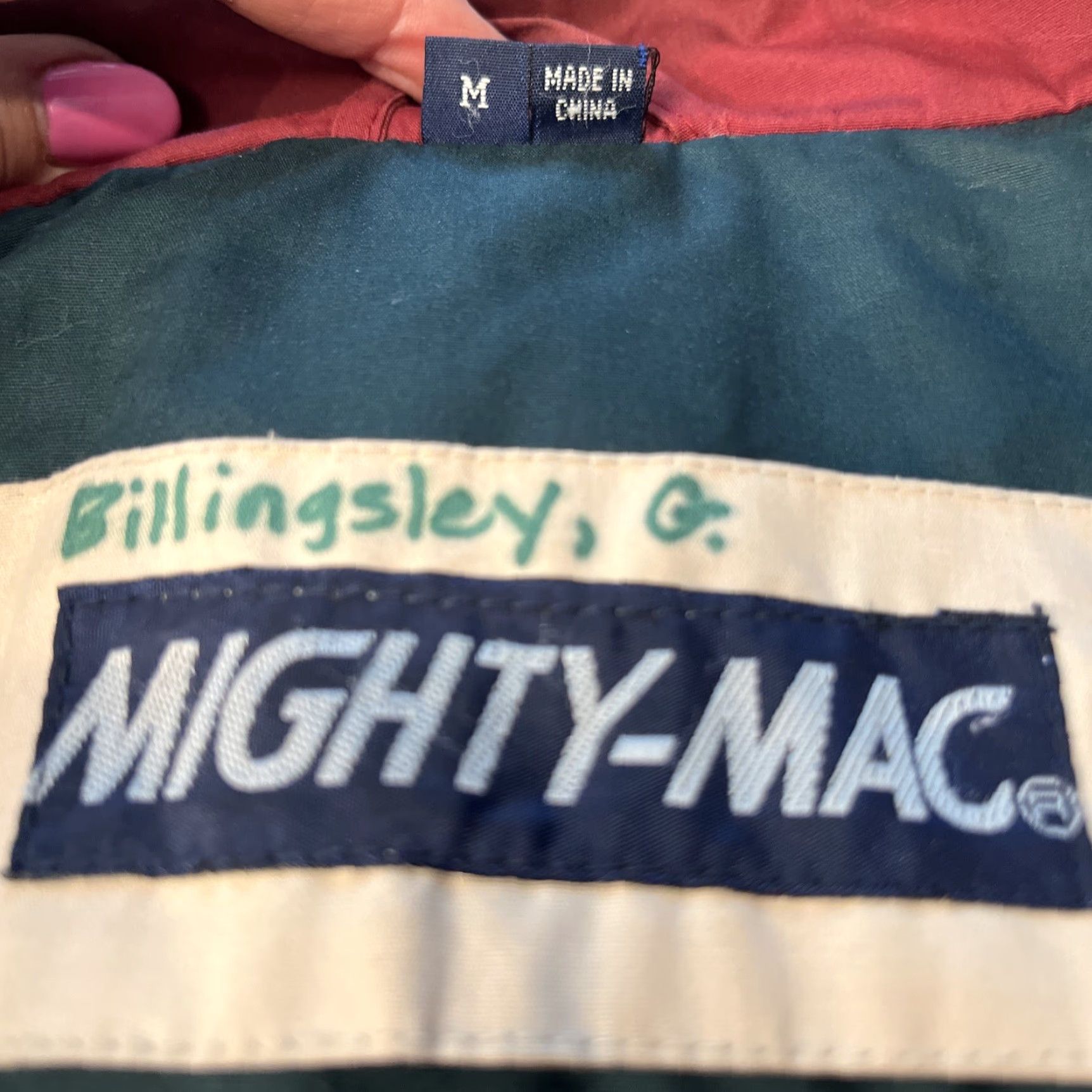 Vintage VINTAGE Mighty Mac Nordsac DOWN PUFFER JACKET REVERSIBLE COAT Stripes Blue Green Burgundy STRIPE Size US M / EU 48-50 / 2 - 2 Thumbnail