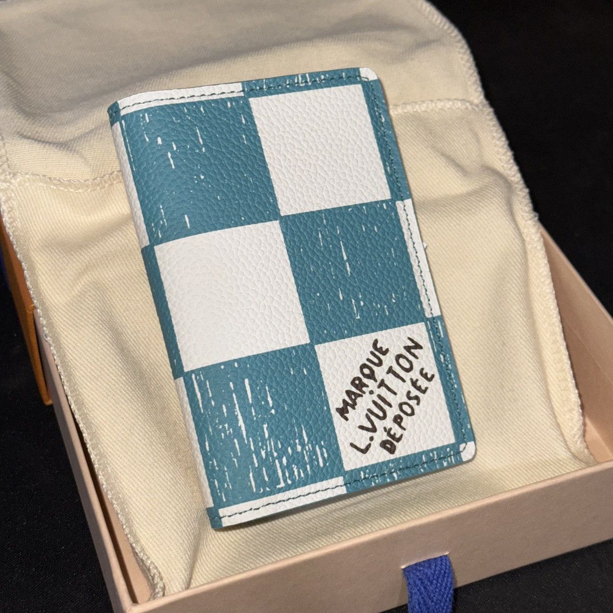 Louis Vuitton Louis Vuitton Damier Checkerboard Pocket Organizer Teal Size ONE SIZE - 1 Thumbnail