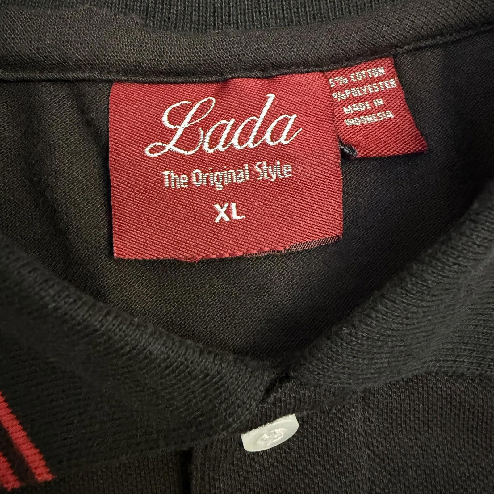 Lad Musician Lada Polo Shirt Mens XL Black Red Embroidered Short Sleeve Size US XL / EU 56 / 4 - 4 Thumbnail