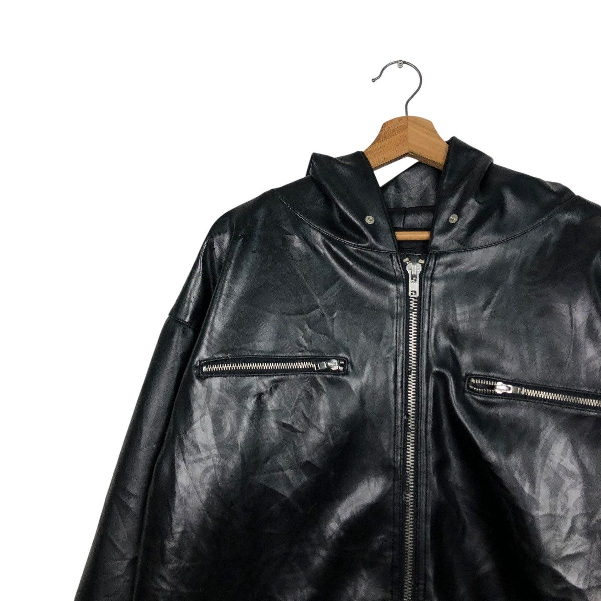 Hysteric Glamour 🔥VINTAGE BIKER LEATHER JACKET HOODIE PEACE MAKER Size US L / EU 52-54 / 3 - 10 Thumbnail
