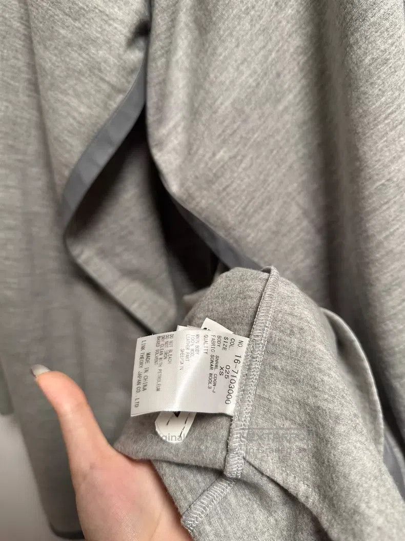 Helmut Lang Helmut Lang Grey Leather Edged Cardigan Size XS / US 0-2 / IT 36-38 - 8 Thumbnail