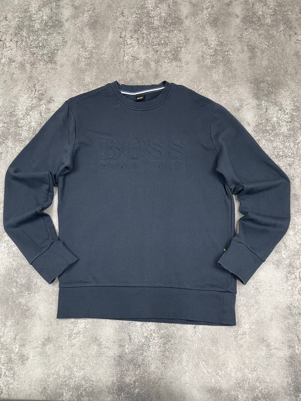 Hugo Boss Hugo Boss Men Cotton Sweatshirt Crewneck Navy Grey Size L Size US L / EU 52-54 / 3 - 1 Thumbnail