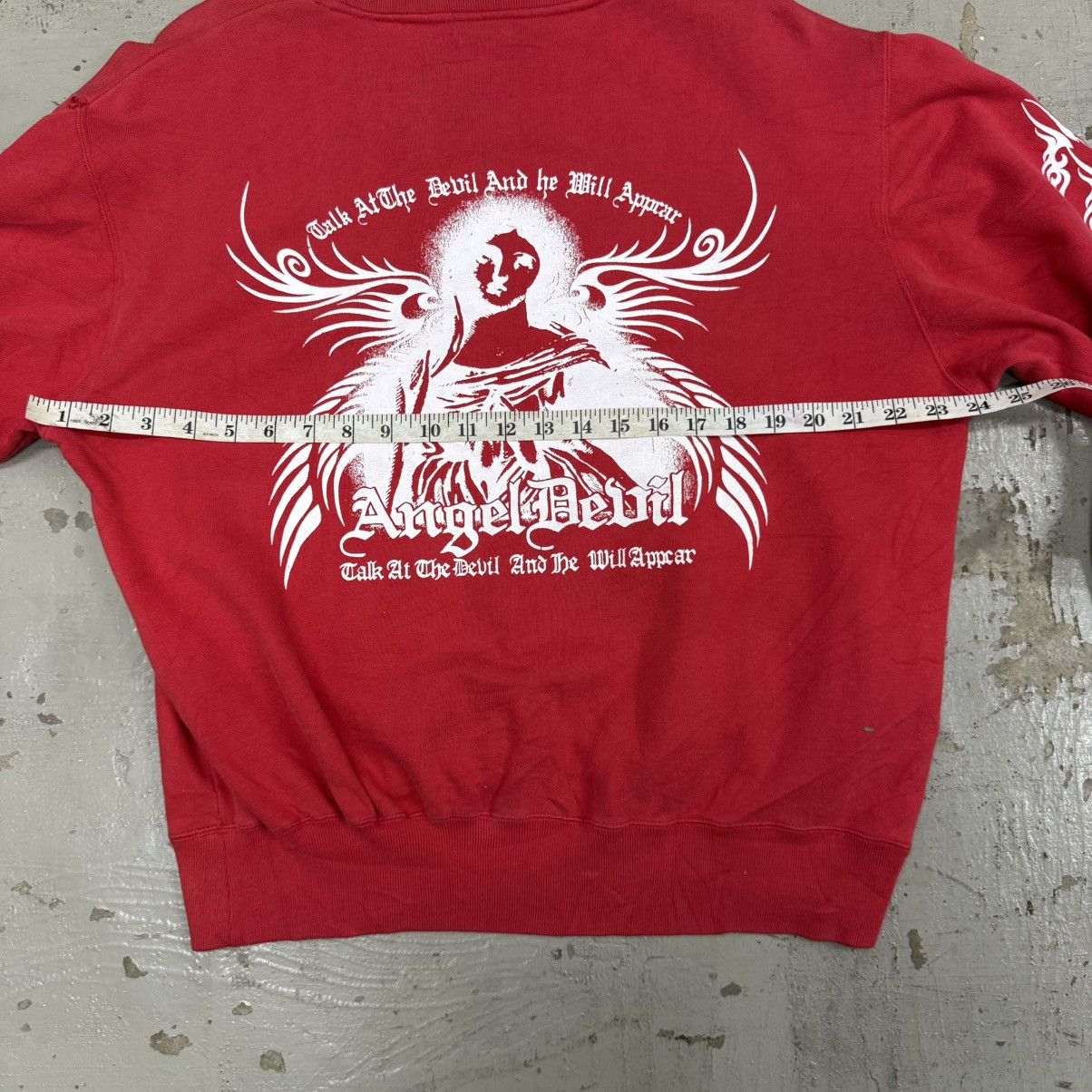 If Six Was Nine Y2K black jam tatto tribal angel devil sweatshirt Size US L / EU 52-54 / 3 - 8 Thumbnail