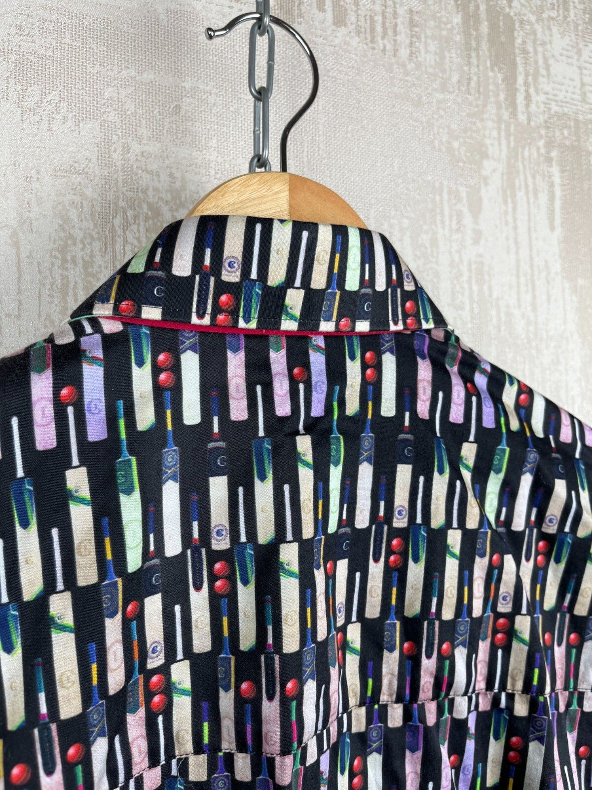 Other Claudio Lugli Cricket Ball Bet Print Long Sleeve Shirt Size US L / EU 52-54 / 3 - 15 Thumbnail
