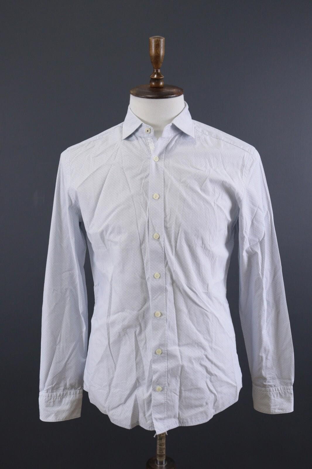 Designer Hackett London Slim Fit Luxury Blue Shirt Size M Size US M / EU 48-50 / 2 - 1 Thumbnail