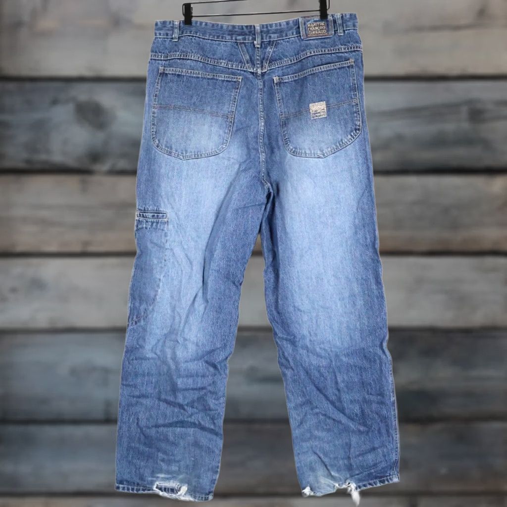 Denime VINTAGE Girbaud Jeans Men 40 Denim Carpenter Baggy Fit Distressed 90s Grunge Hipster Retro Jeans Mens 40x33 Boots may vary Size US 40 / EU 56 - 1 Thumbnail