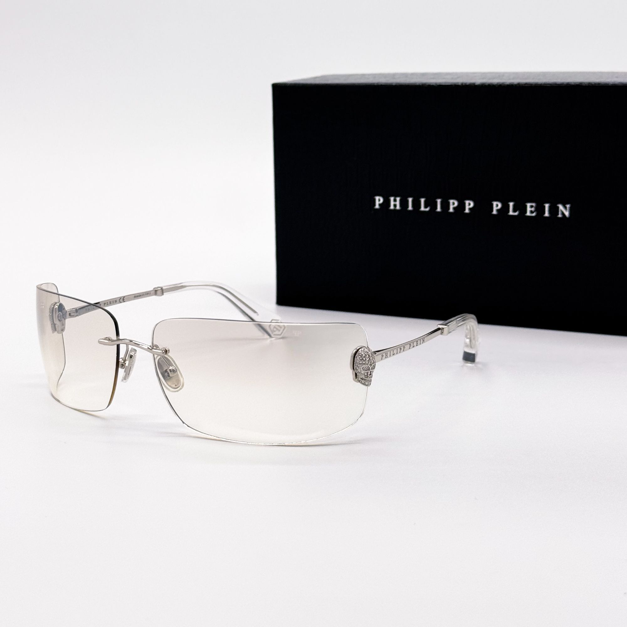 Philipp Plein NEW PHILIPP PLEIN SUNGLASSES SPP027V 579X SILVER WOMEN Size ONE SIZE - 1 Thumbnail