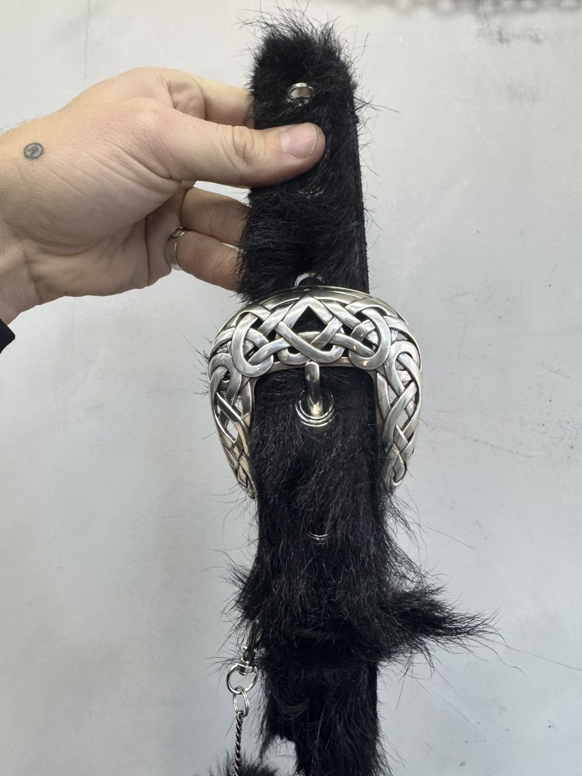 Le Grande Bleu (L.G.B.) Rare archive black fur real fuzzy hysteric glamour style Size ONE SIZE - 2 Thumbnail