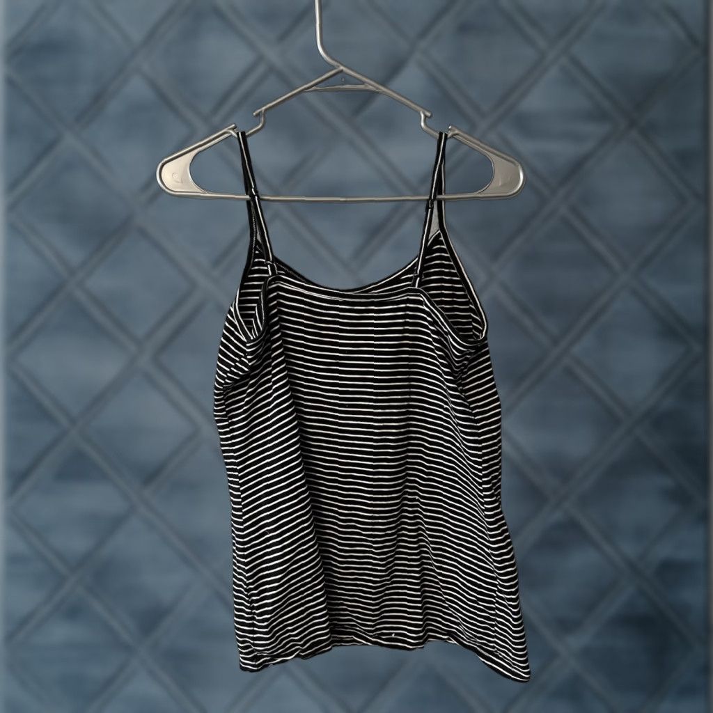 Torrid Torrid Tank Top Cami 1X Black White Striped Spaghetti Straps Shirt Womens Plus Tank Colorful Camisole Size XL / US 12-14 / IT 48-50 - 1 Thumbnail
