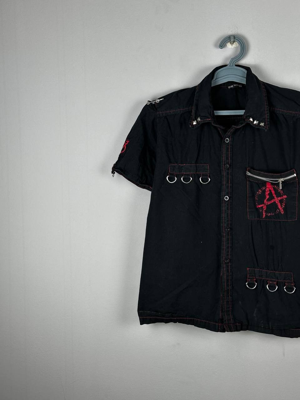 Japanese Brand Gothic Grunge Anarchy Punk Short Sleeve Shirt Size US M / EU 48-50 / 2 - 2 Thumbnail