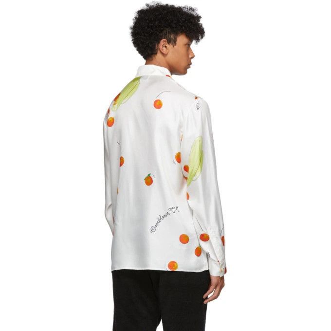 Casablanca SSENSE Exclusive (2019 Archive) Encore Les Orange Silk Shirt Size US L / EU 52-54 / 3 - 5 Thumbnail
