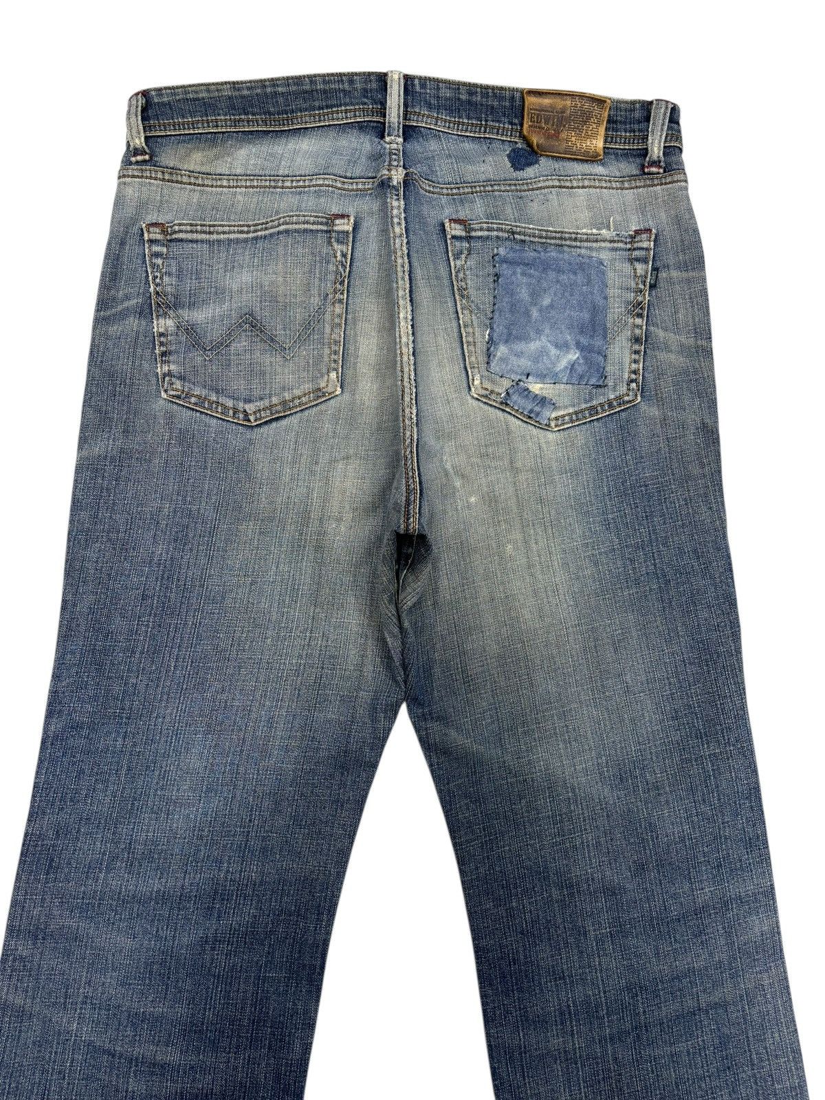 Kapital EDWIN PATCHWORK DISTRESSED DENIM JEANS LOOSE FIT Size US 36 / EU 52 - 6 Thumbnail