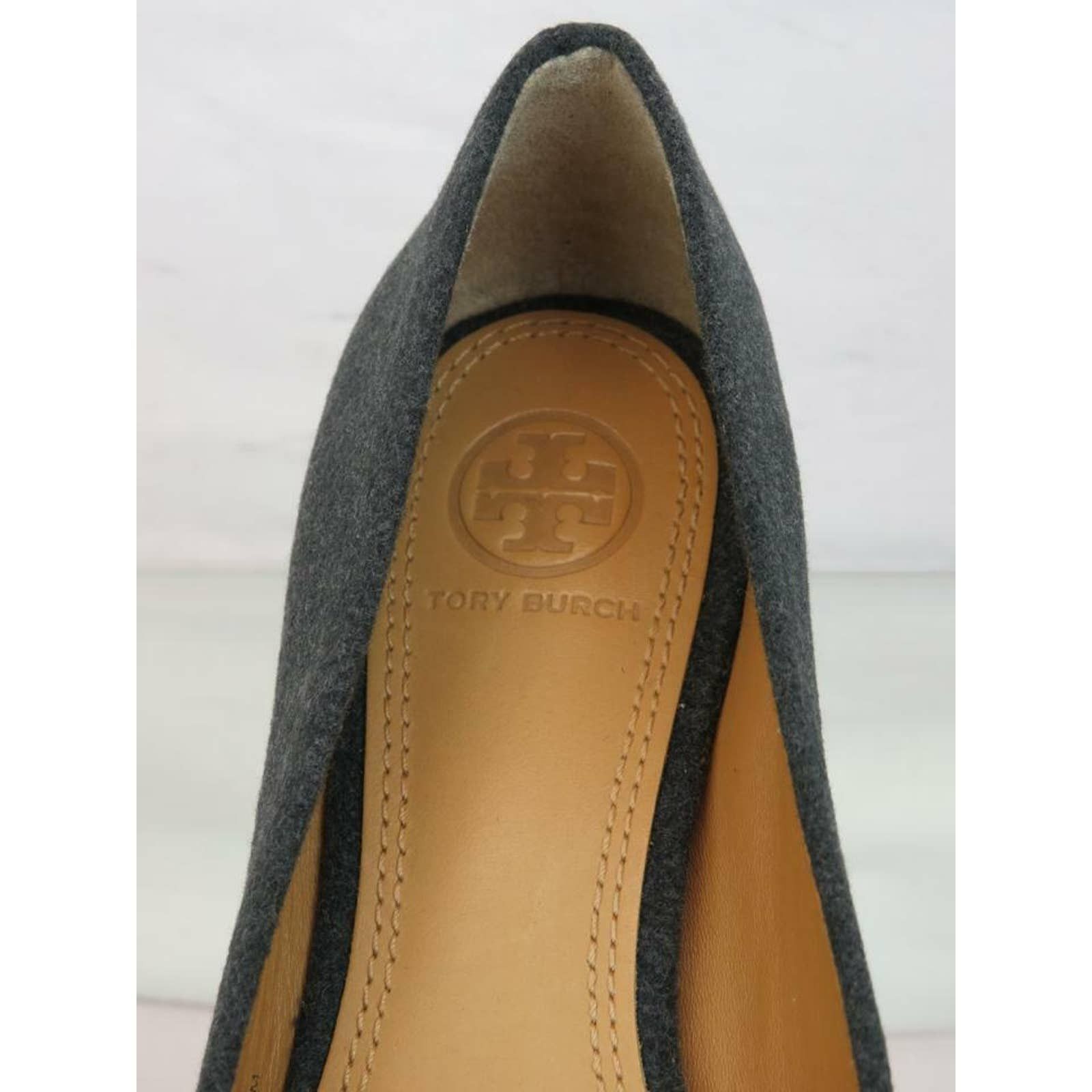 GRAY ANTONIA TEXTILE PINK EMBROIDERY LOGO LOAFERS FLATS - Main Image