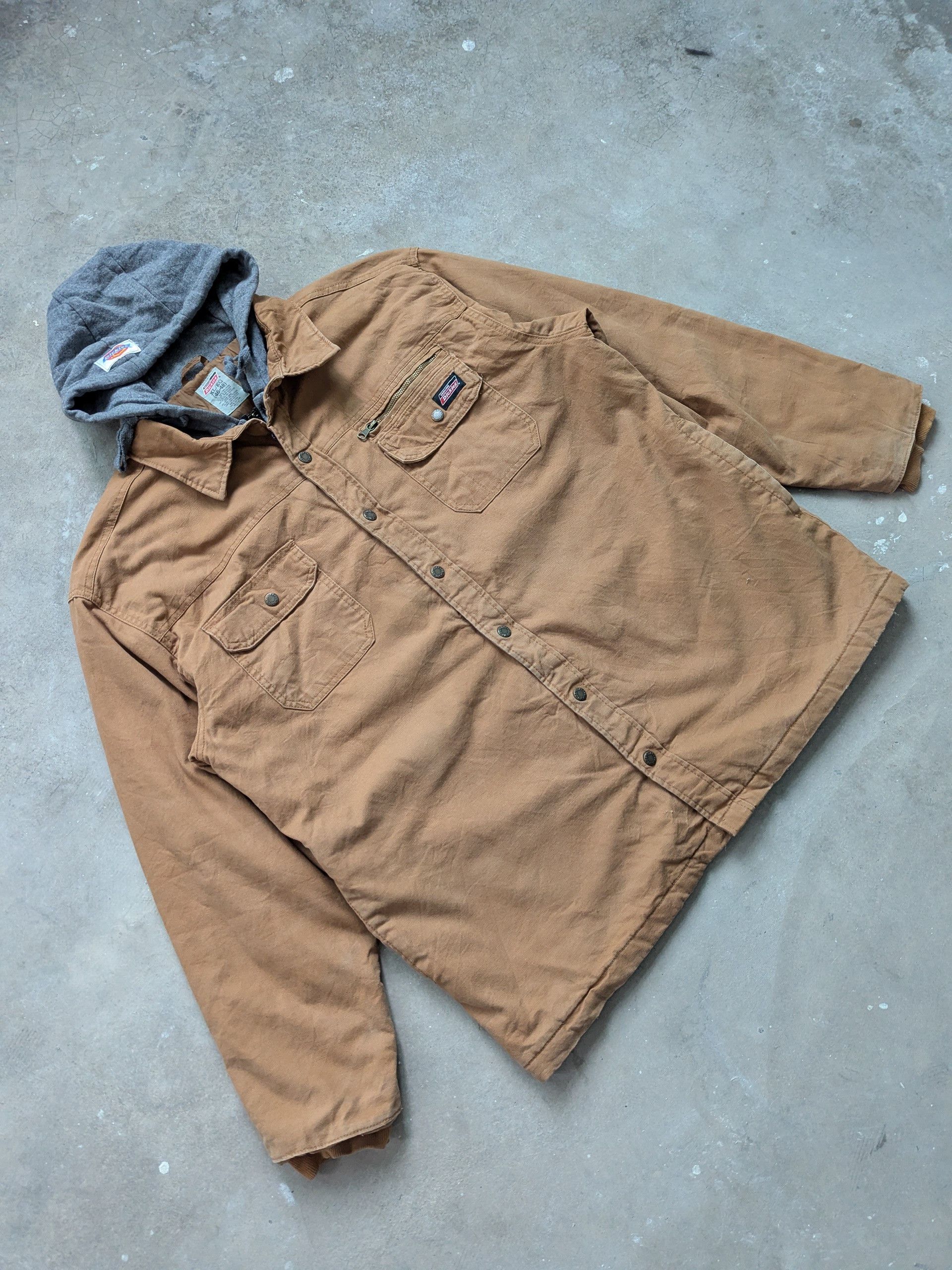 Dickies × Pro-Keds × Vintage Vintage 1990s Dickies Detroit Jacket Hooded Collab Pro Keds Size US XL / EU 56 / 4 - 3 Thumbnail