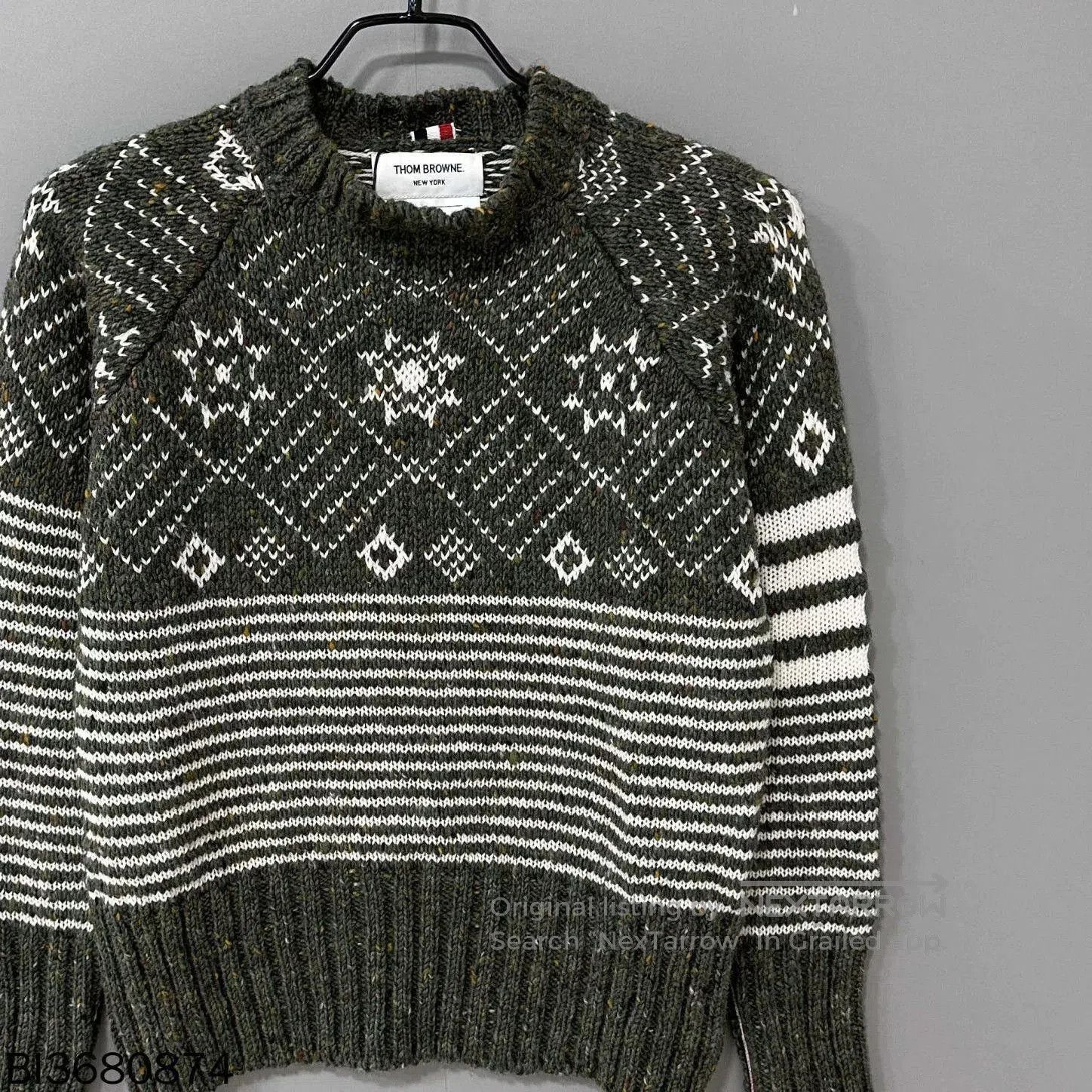 Thom Browne Dark Fair Isle Knit Sweater Thom Browne. Size US XS / EU 42 / 0 - 2 Thumbnail