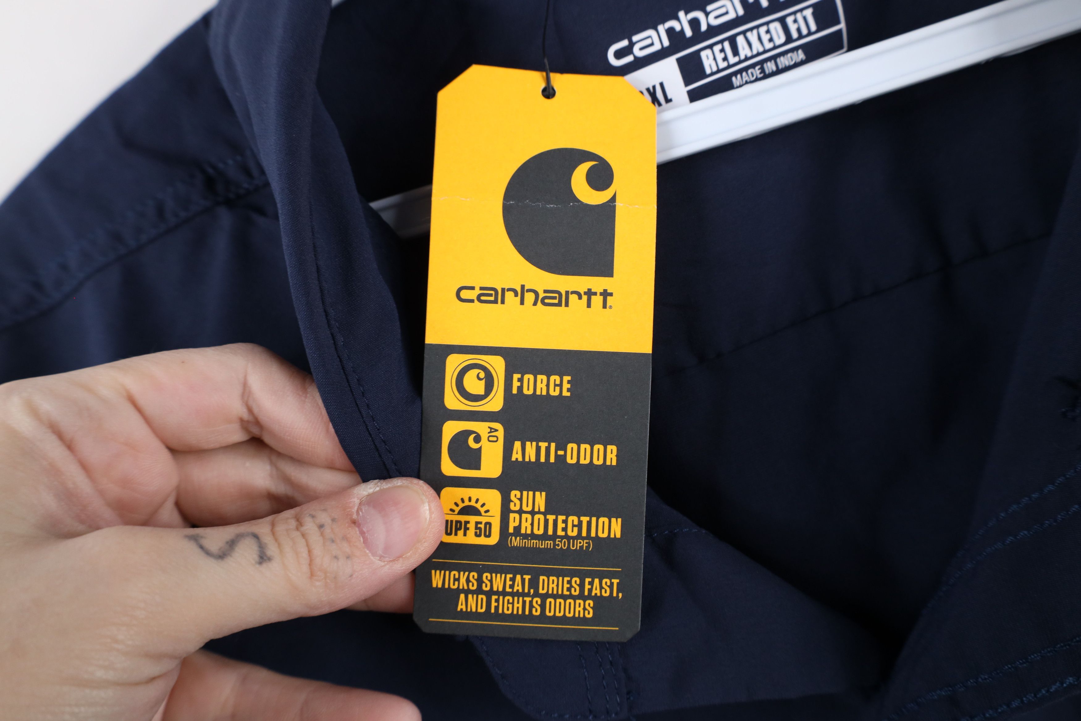 Carhartt × Vintage New Carhartt Northern Illinois NI Steel Button Shirt Blue Size US XXL / EU 58 / 5 - 8 Thumbnail
