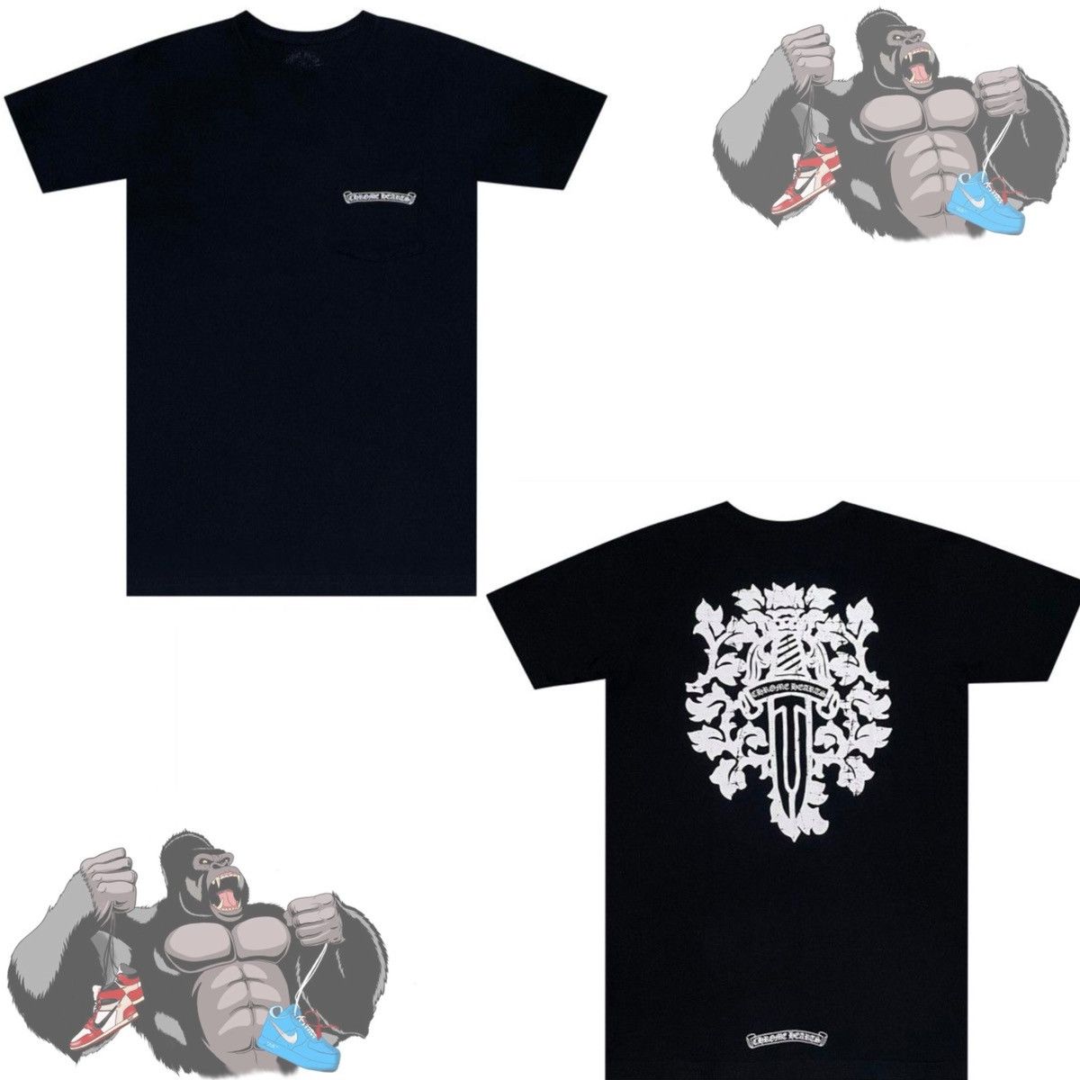 Chrome Hearts Chrome Hearts Dagger Tee 'Black' Size US M / EU 48-50 / 2 - 1 Thumbnail