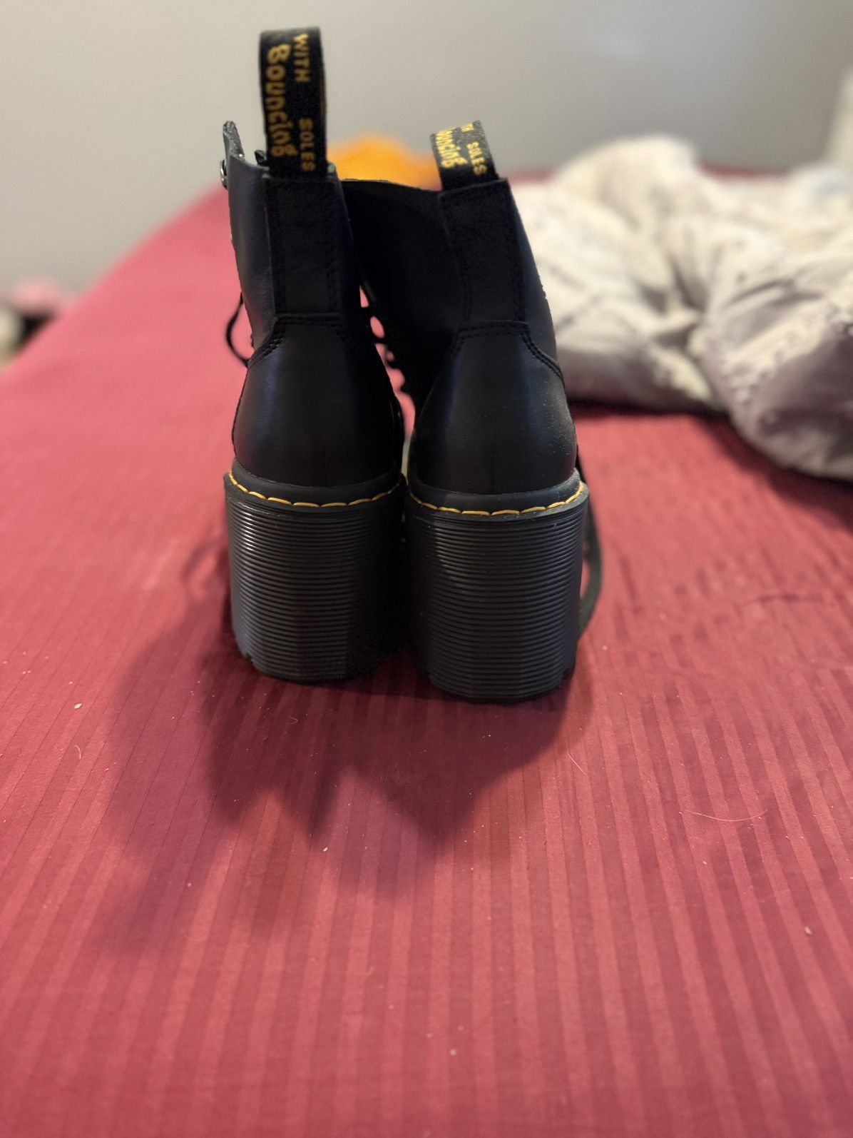 Dr. Martens Dr. Martens Jesy Sendal Leather Lace Up Platform Boots Size US 7 / IT 37 - 2 Thumbnail