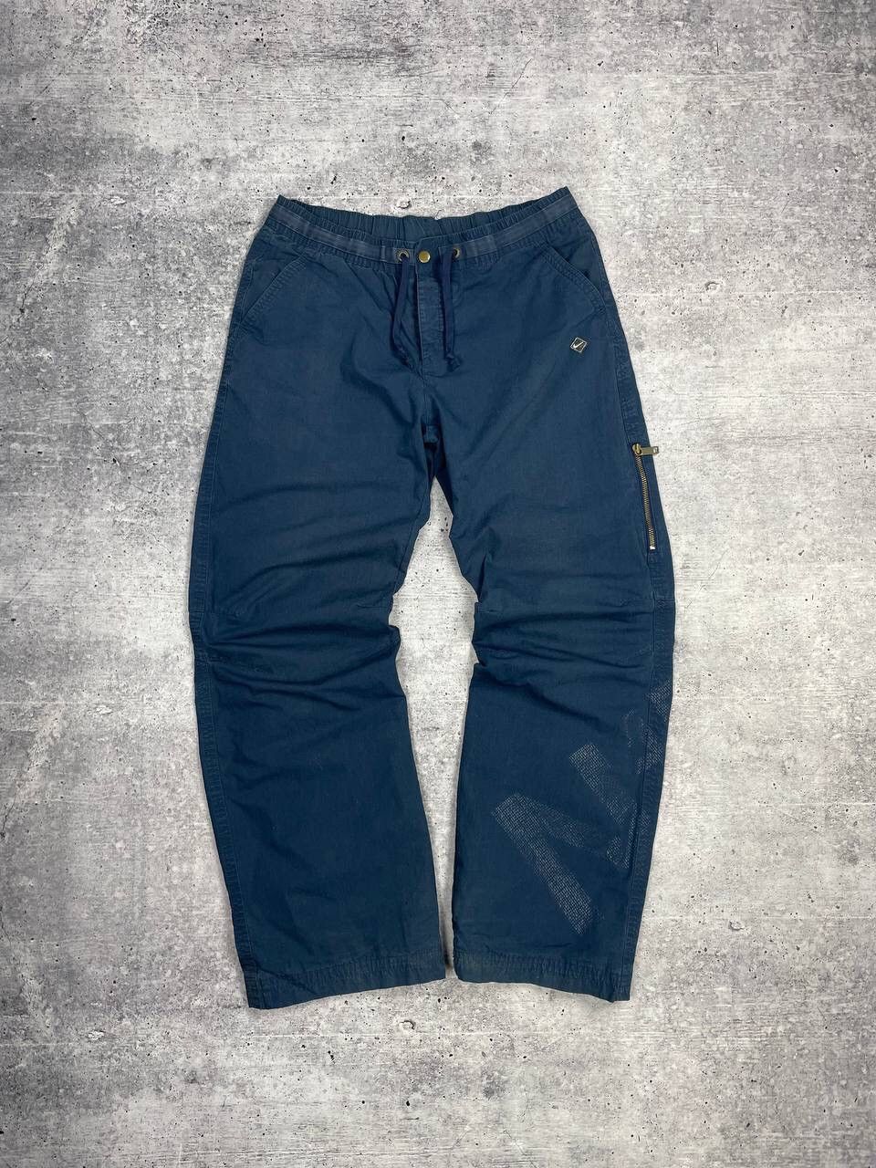 Nike × Vintage Vintage Nike Y2K Style Big Logo Swoosh Drill Nylon Pants Size US 32 / EU 48 - 1 Thumbnail