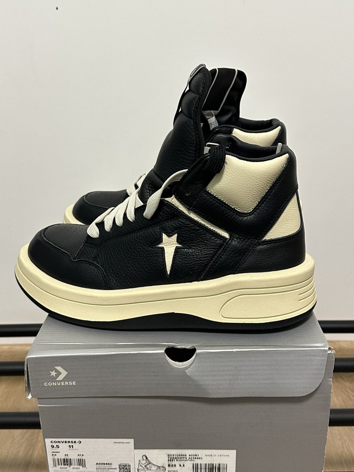 Converse × Rick Owens Drkshdw Rick Owens DRKSHDW x Converse TURBOWPN, Size 43 EU Size US 10 / EU 43 - 2 Thumbnail